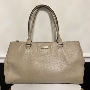 Kate Spade Wellesley Martine Ostrich Leather Shoulder Bag
